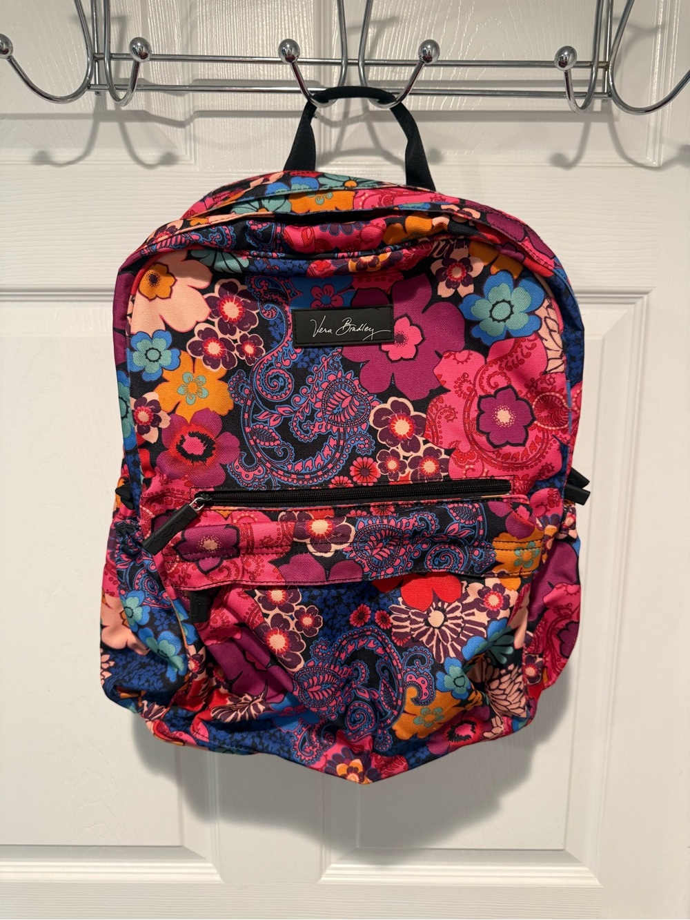 Vera Bradley Multicolor Floral Paisley Backpack - Pink, Blue, Orange